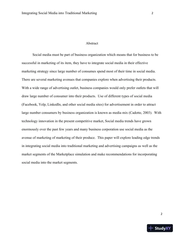 Integrating Social Media into Traditional Marketing - Page 3 preview image