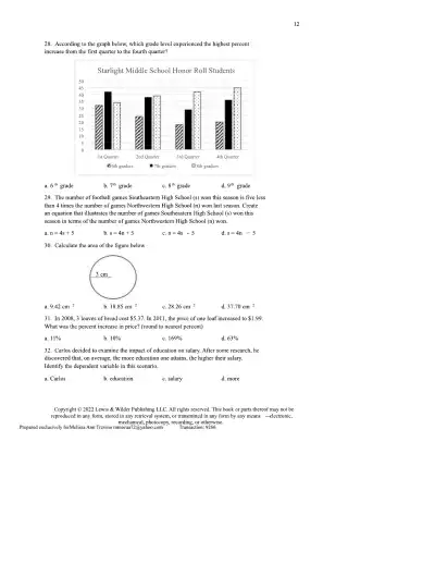 TEAS 7 Math Practice Test Edition 3 - Page 12 preview image