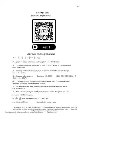 TEAS 7 Math Practice Test Edition 3 - Page 14 preview image