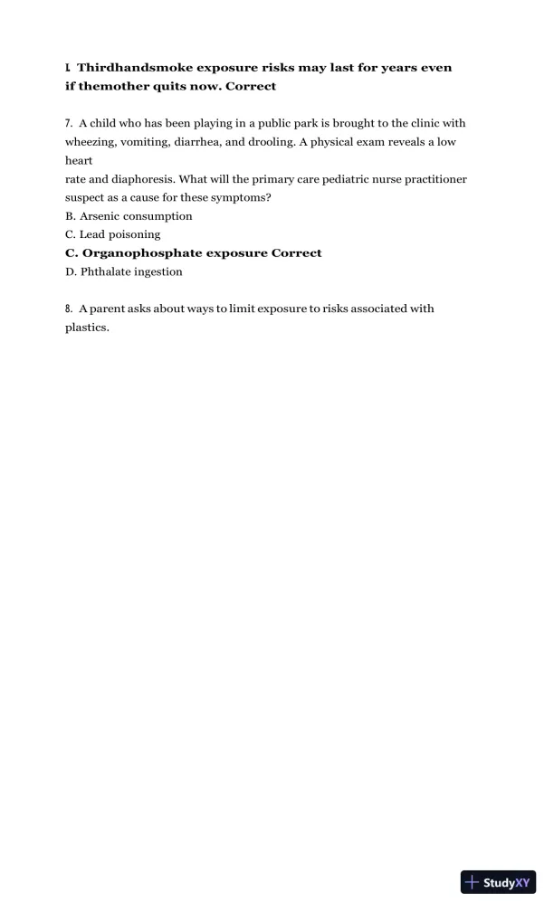 Test Bank for Burns' Pediatric Primary Care, 7th Edition (Chapters 1-46) - Page 15 preview image