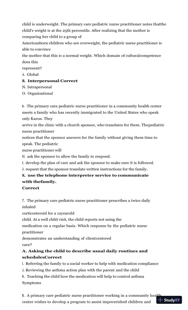 Test Bank for Burns' Pediatric Primary Care, 7th Edition (Chapters 1-46) - Page 24 preview image