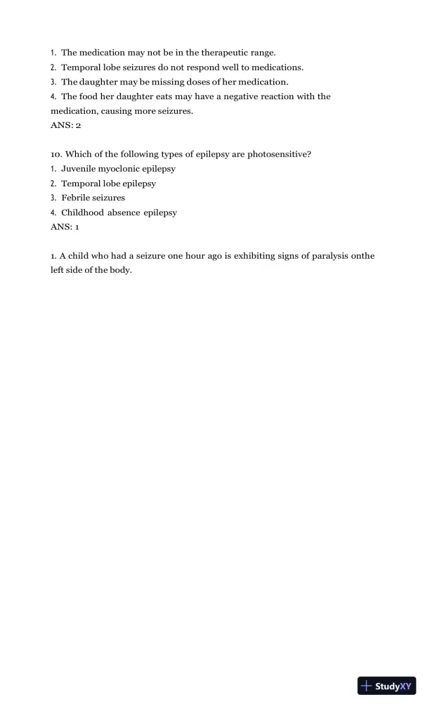 Test Bank for Burns' Pediatric Primary Care, 7th Edition (Chapters 1-46) - Page 29 preview image