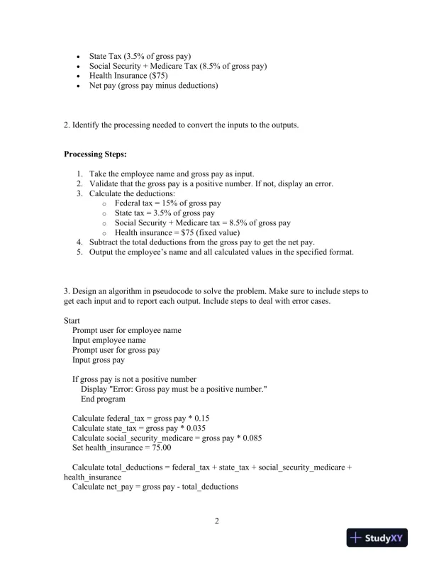 COMP122 Week 2 iLab - Payroll and Right Triangle Program - Page 3 preview image