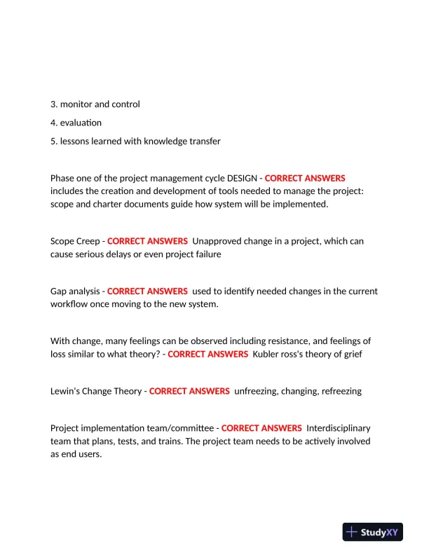 2023-2024 WGU D220 Management Information System Practice Exam With Answers (226 Solved Questions) - Page 8 preview image