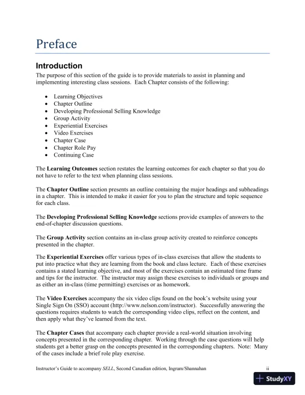 SELL, Canadian Edition Lecture Notes - Page 3 preview image