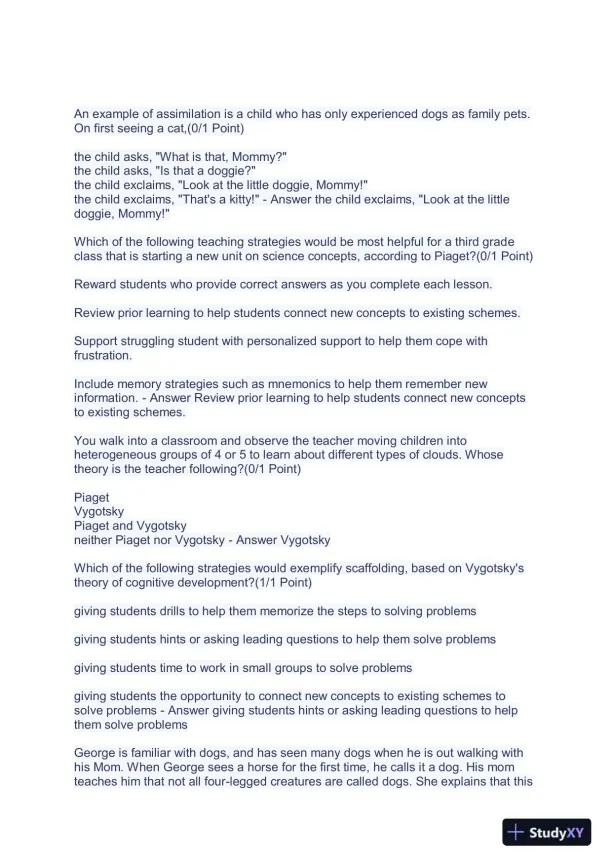2023 WGUD094 Education Practice Exam With Answers (156 Solved Questions) - Page 3 preview image