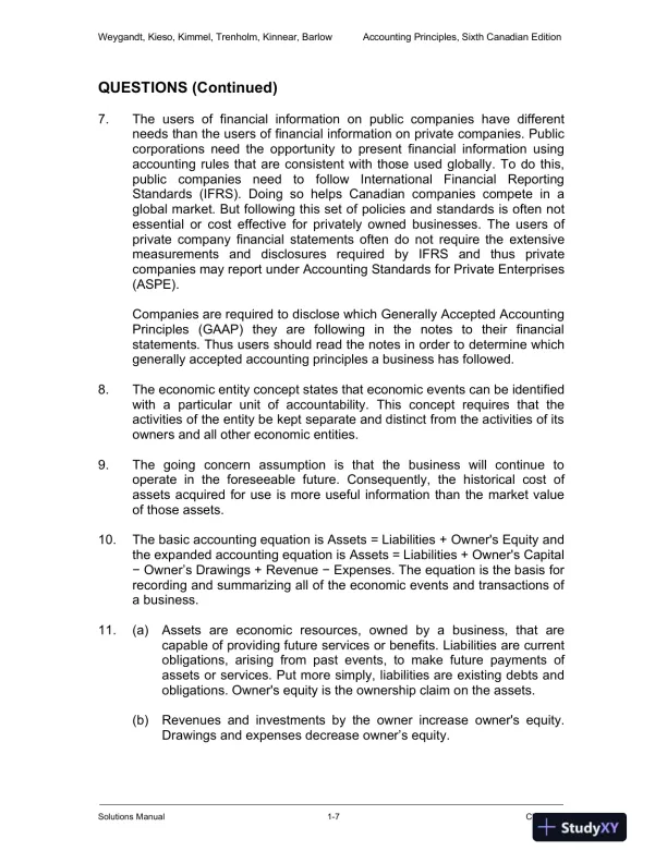 Accounting Principles, Sixth Canadian Edition Solution Manual - Page 8 preview image