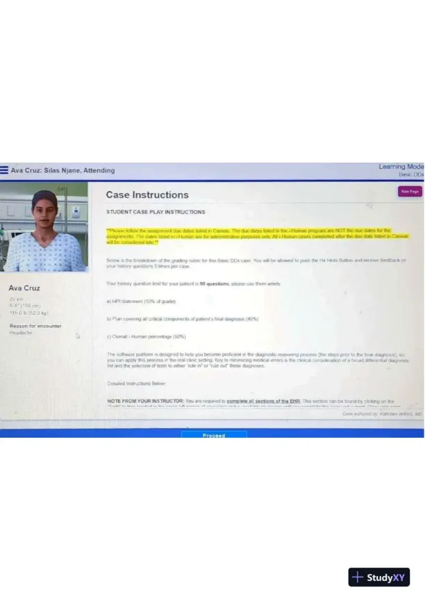 2023 IHUMAN Physical Assessment Case Study Real Exam With Answers (55 Solved Questions) - Page 3 preview image