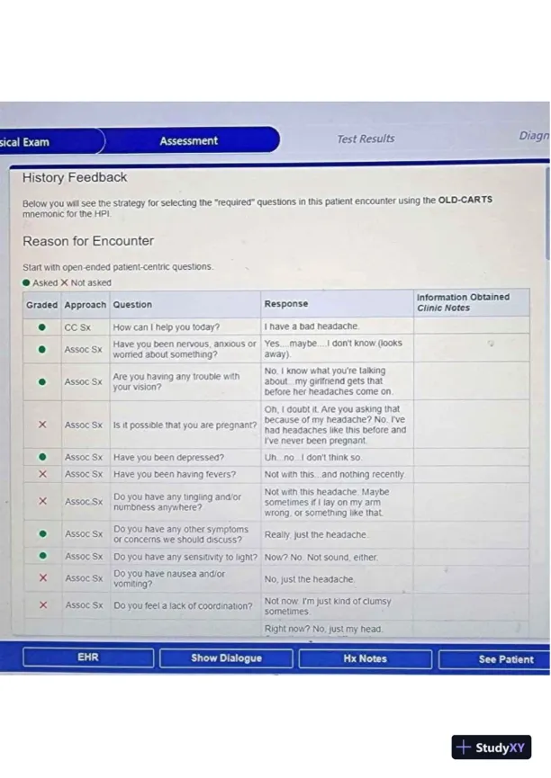 2023 IHUMAN Physical Assessment Case Study Real Exam With Answers (55 Solved Questions) - Page 4 preview image