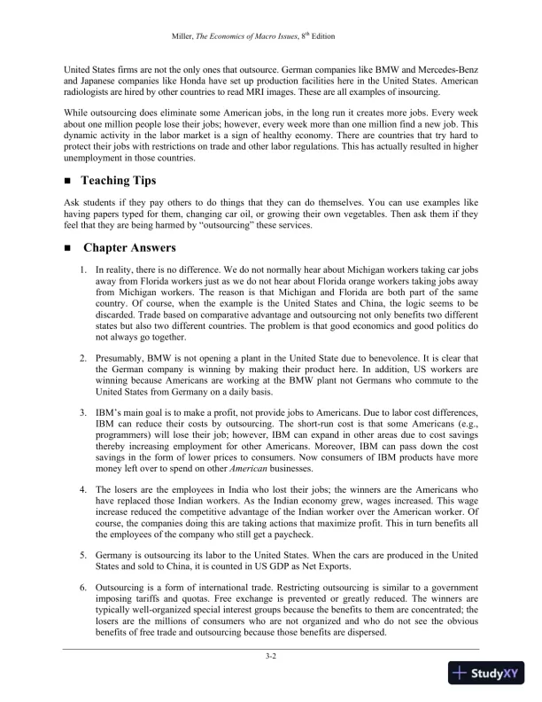 Solution Manual for Economics of Macro Issues, 8th Edition - Page 11 preview image