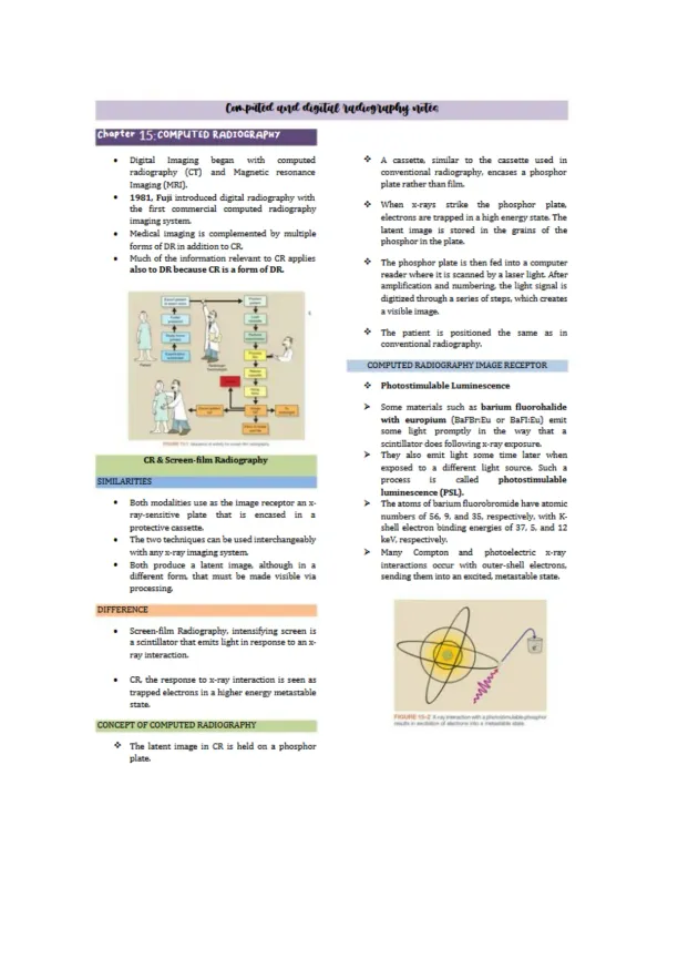 Computed and digital radiography notes - Page 1 preview image