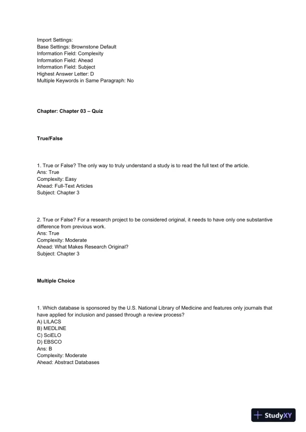 Clinical and Population Health Research Practice Exam with Answers (73 Solved Questions) - Page 6 preview image