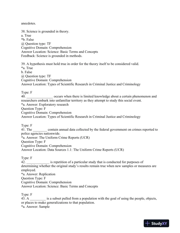 Statistics for Criminology and Criminal Justice Second Edition Test Bank - Page 10 preview image