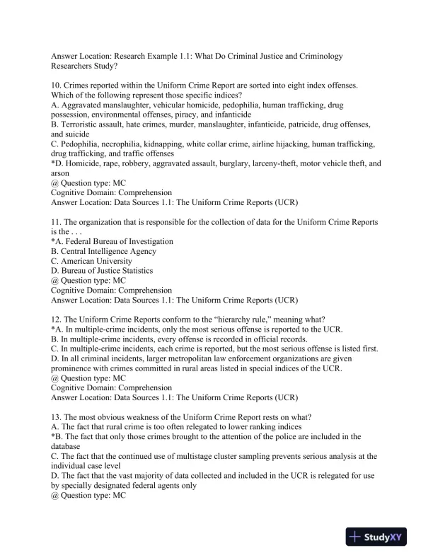 Statistics for Criminology and Criminal Justice Second Edition Test Bank - Page 4 preview image