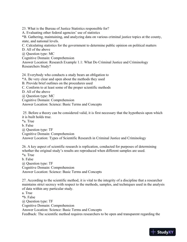Statistics for Criminology and Criminal Justice Second Edition Test Bank - Page 7 preview image