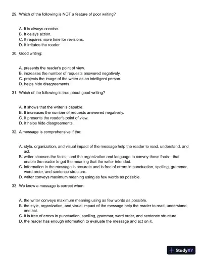 Business Communication : Building Critical Skills Test Bank - Page 6 preview image