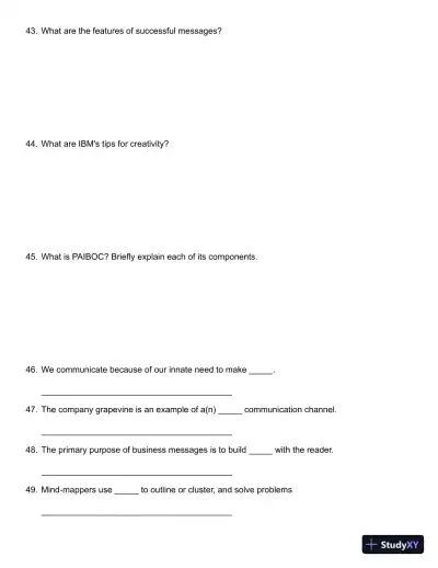 Business Communication : Building Critical Skills Test Bank - Page 9 preview image
