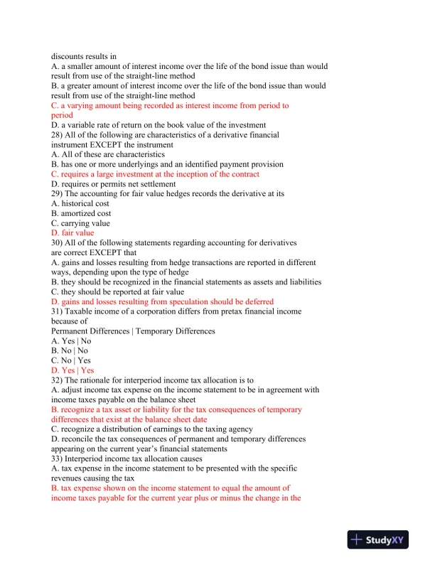ACC 423 Final Exam - Page 6 preview image