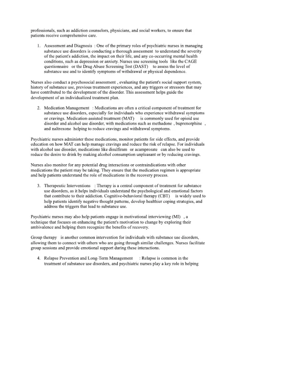 The Role of Psychiatric Nurses in Managing Substan - Page 2 preview image