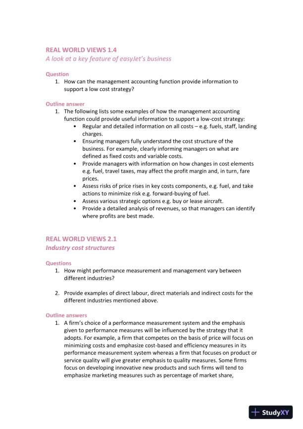 Management and Cost Accounting, 10th Edition Solution Manual - Page 4 preview image
