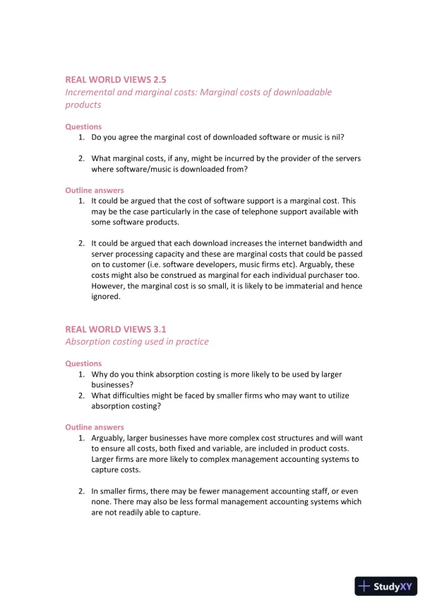 Management and Cost Accounting, 10th Edition Solution Manual - Page 7 preview image