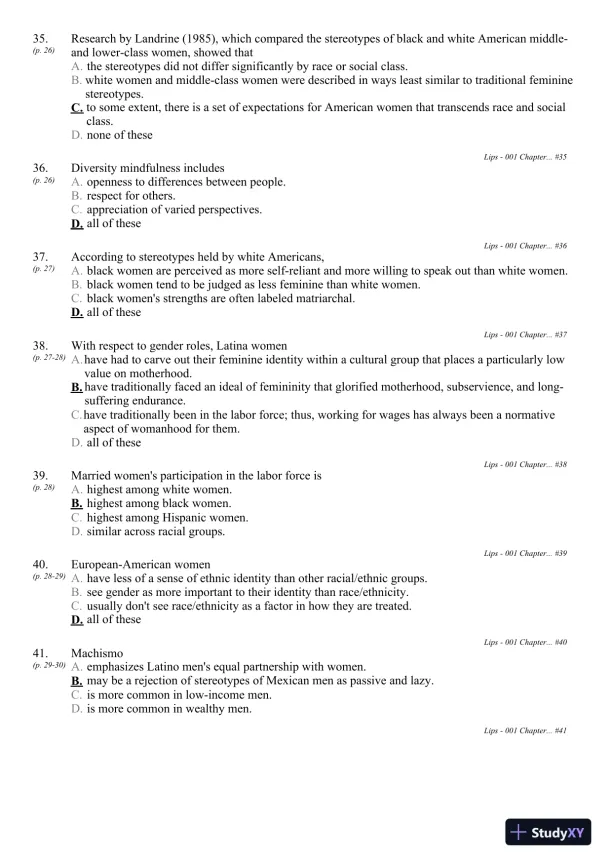 Sex and Gender 6th Edition Test Bank - Page 17 preview image