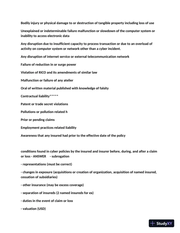 2023 CIC Commercial Multiline Exam with Answers (110 Solved Questions) - Page 10 preview image