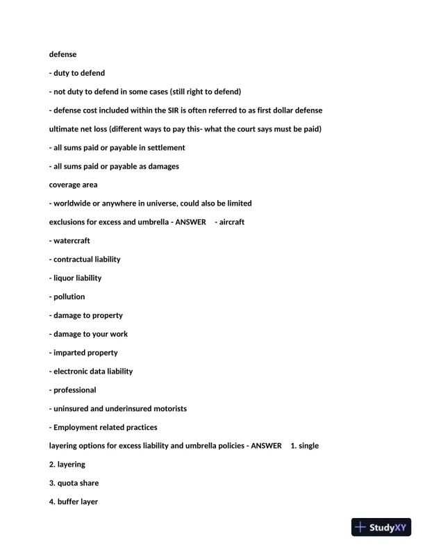 2023 CIC Commercial Multiline Exam with Answers (110 Solved Questions) - Page 4 preview image