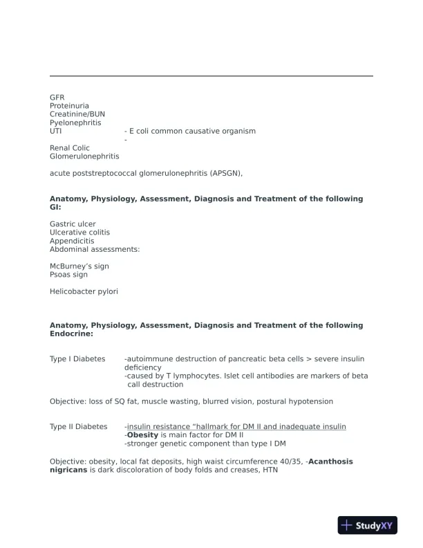 2023 NR545 Pathophysiology Practice Exam With Answers (62 Solved Questions) - Page 5 preview image