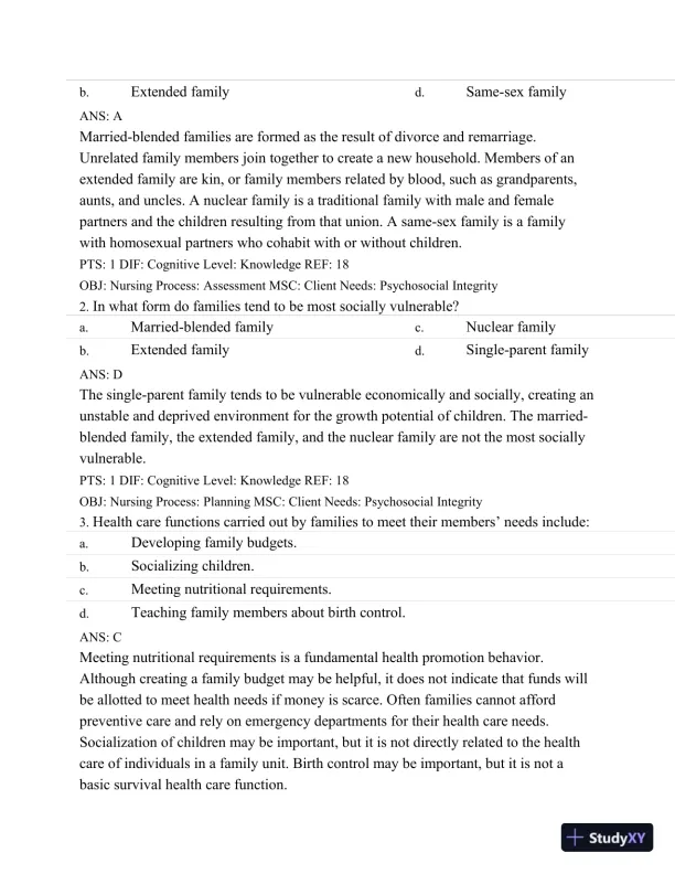Test Bank For Maternal Child Nursing Care, 5th Edition - Page 17 preview image