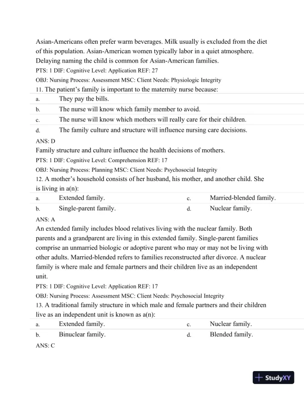 Test Bank For Maternal Child Nursing Care, 5th Edition - Page 21 preview image