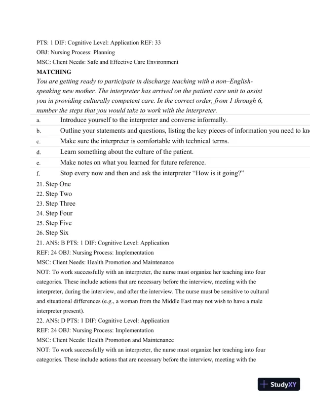 Test Bank For Maternal Child Nursing Care, 5th Edition - Page 25 preview image