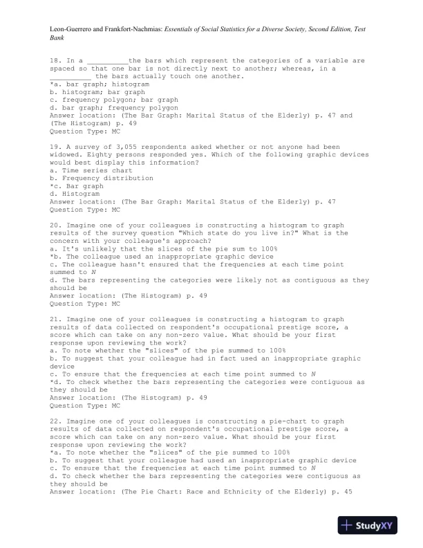 Essentials of Social Statistics for a Diverse Society Second Edition Test Bank - Page 12 preview image
