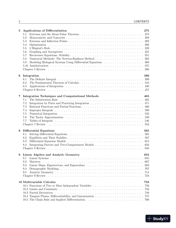 Solution Manual for Calculus For Biology and Medicine, 4th Edition - Page 4 preview image