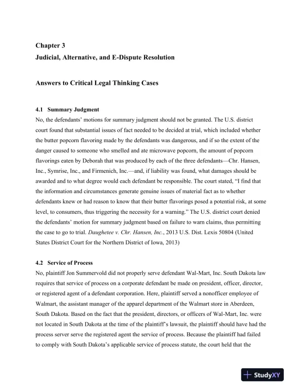 Solution Manual for Business Law, 10th Edition - Page 11 preview image