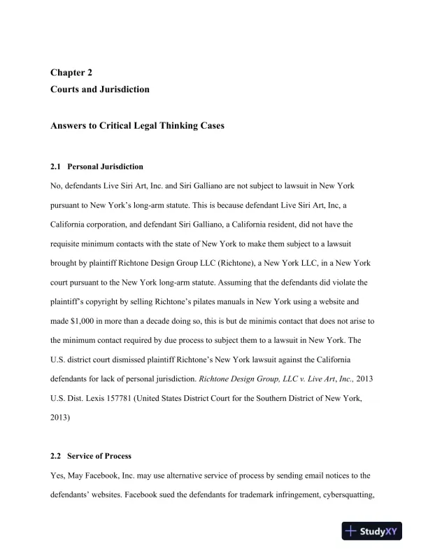 Solution Manual for Business Law, 10th Edition - Page 4 preview image