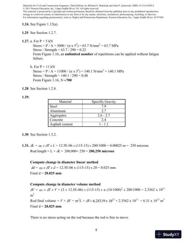 Solution Manual For Materials For Civil And Construction Engineers, 3rd Edition - Page 9 preview image