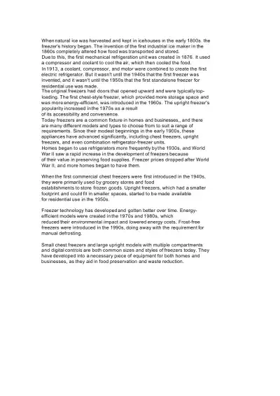 The Evolution of Freezers - Page 1 preview image