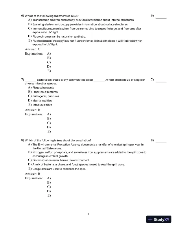 Microbiology: Basic and Clinical Principles, 1st Edition Test Bank - Page 4 preview image