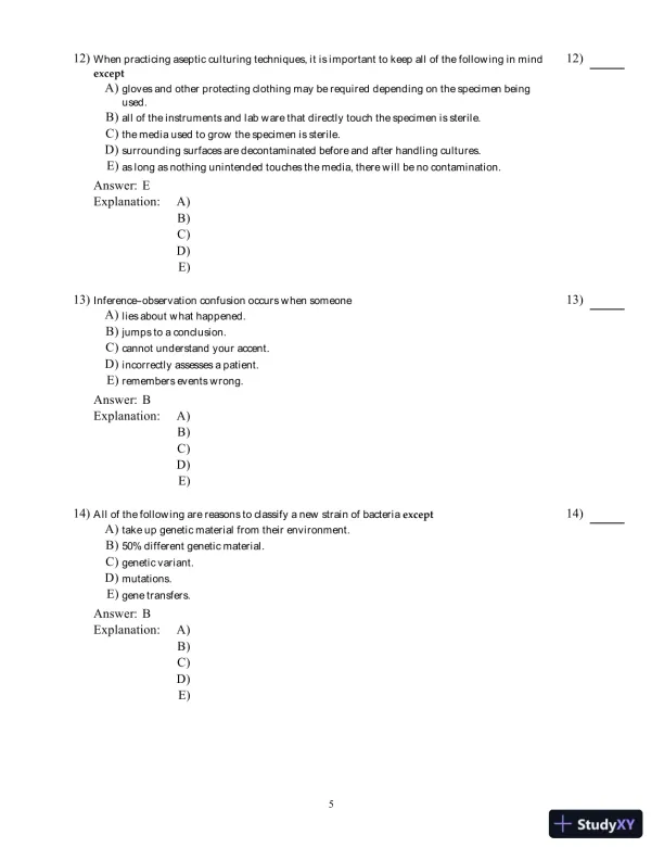 Microbiology: Basic and Clinical Principles, 1st Edition Test Bank - Page 6 preview image