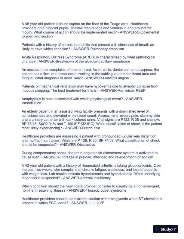 2022-2023 AMLS - Study Guide with Answers (371 Solved Questions) - Page 6 preview image