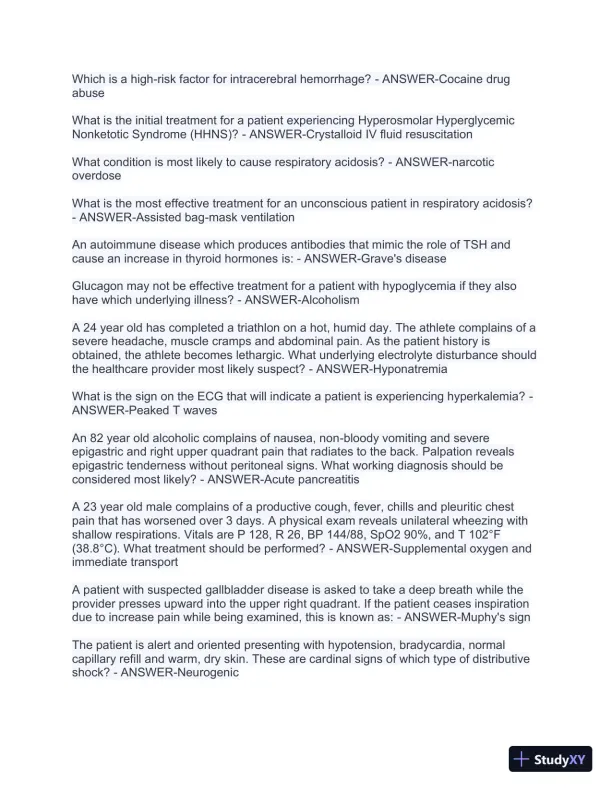 2022-2023 AMLS - Study Guide with Answers (371 Solved Questions) - Page 7 preview image