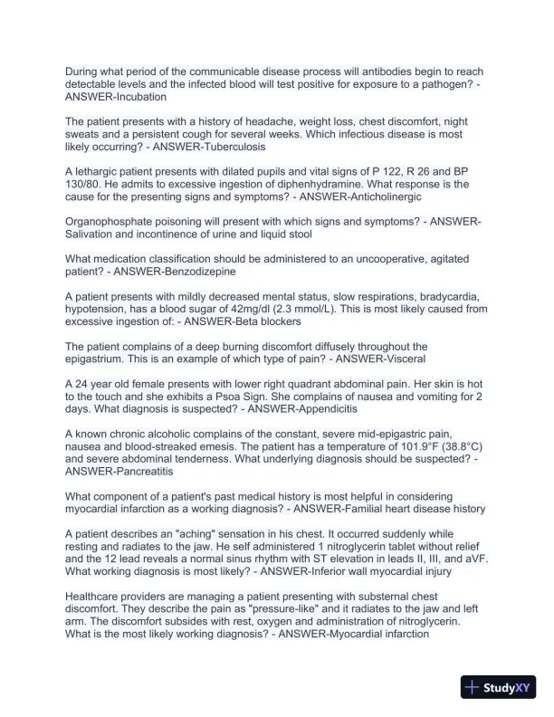 2022-2023 AMLS - Study Guide with Answers (371 Solved Questions) - Page 8 preview image