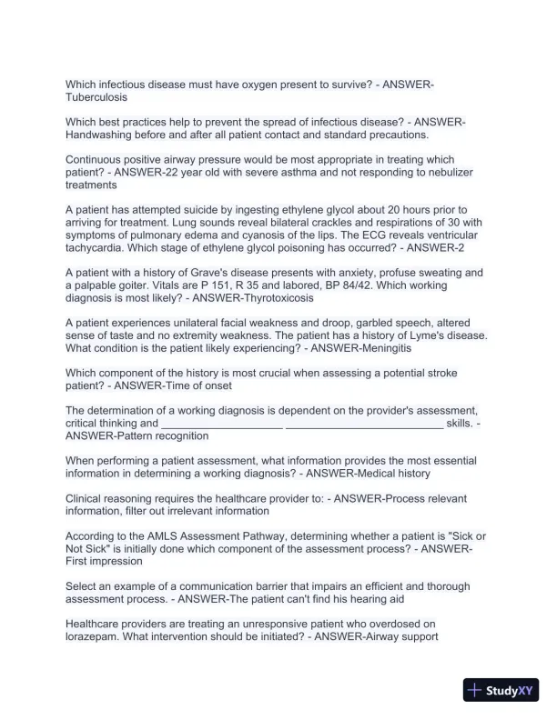 2022-2023 AMLS - Study Guide with Answers (371 Solved Questions) - Page 9 preview image