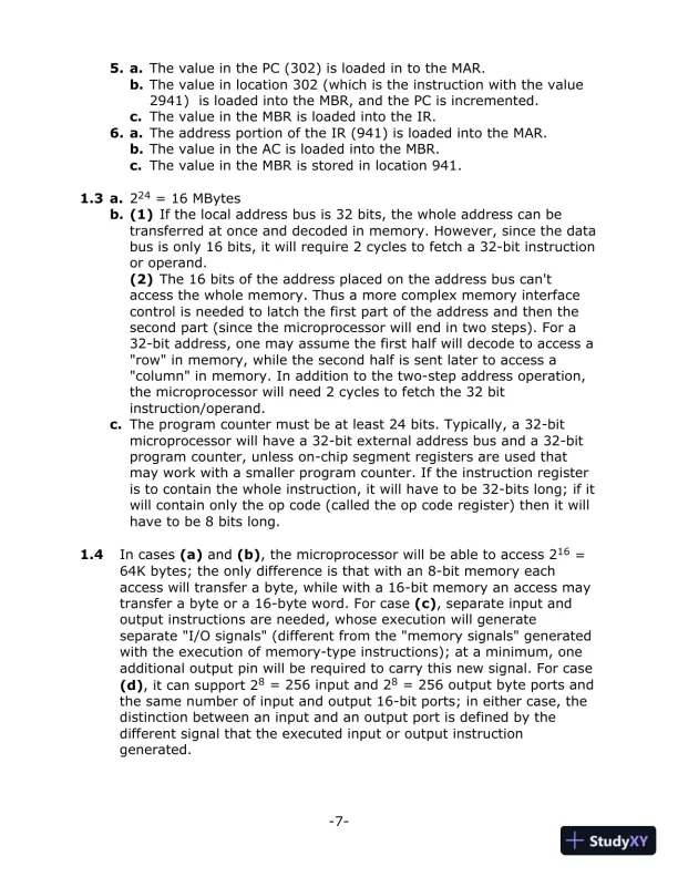 Solution Manual for Operating Systems: Internals and Design Principles, 9th Edition - Page 6 preview image