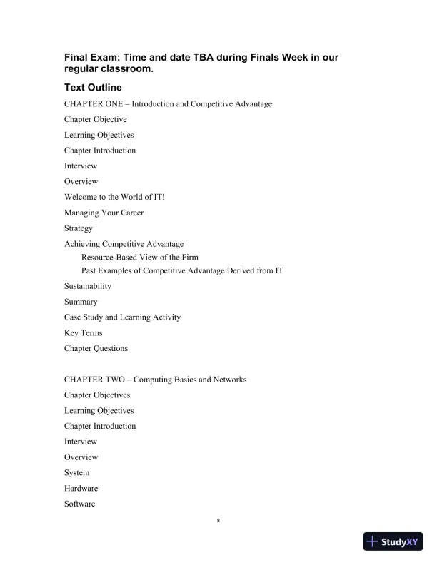 Technology Strategies for the Hospitality Industry, 3rd Edition Class Notes - Page 11 preview image