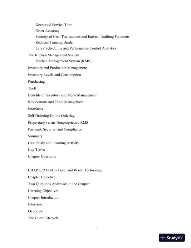 Technology Strategies for the Hospitality Industry, 3rd Edition Class Notes - Page 15 preview image