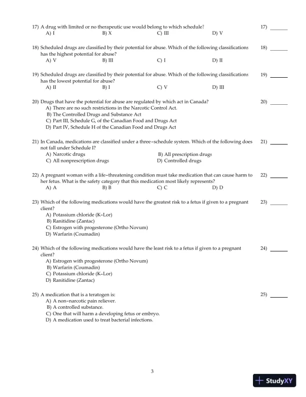 Test Bank For Core Concepts in Pharmacology, 3rd Edition - Page 9 preview image