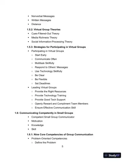 Communicating in Small Groups: Principles and Practices, 12th Edition Test Bank - Page 6 preview image