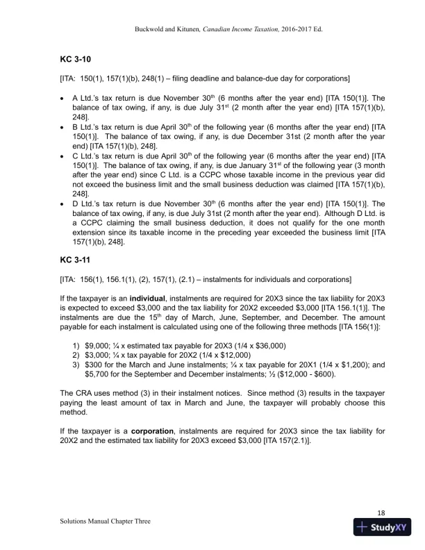 Canadian Income Taxation 2016/2017 Edition Solution Manual - Page 24 preview image